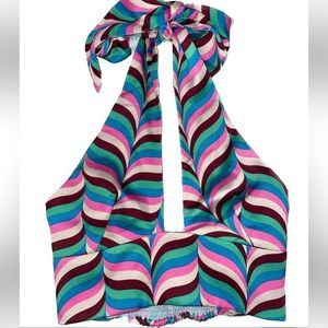 Zara Retro Style Crop Halter Top NWT